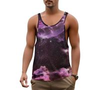 DOTBUY-SHOP Camiseta Tirantes Hombre, Deportiva Camiseta sin Mangas Gym Camisa Interior Hombre con Impresión 3D Masculina Tank Top para Deporte Entrenar Gym (Cielo Estrellado 3,3XL)