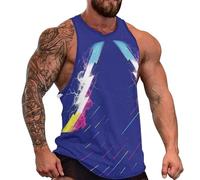 DOTBUY-SHOP Camiseta Tirantes Hombre, Deportiva Camiseta sin Mangas Láminas Abstractas Gym Camisa Interior Hombre Masculina Tank Top para Deporte Entrenar Gym (Azul Real,3XL)