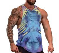 DOTBUY-SHOP Camiseta Tirantes Hombre, Deportiva Camiseta sin Mangas Láminas Abstractas Gym Camisa Interior Hombre Masculina Tank Top para Deporte Entrenar Gym (Azul,3XL)
