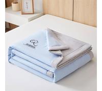 DOTBUY-SHOP Colcha Boutí Algodón, Doble Cara Cubrecama Suave Ligero y Transpirable, Cubre Cama Multiusos para Primavera y Verano, Colchas para Cama 90/120/150/160 (Azul Gris,180x200cm)