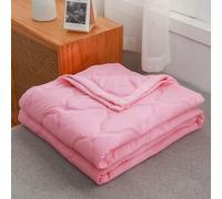 DOTBUY-SHOP Colcha Bouti Cubrecama Colcha de Ligero, Edredón Manta de Dormitorio Verano Cuatro Estaciones Colchas para Cama Individual Matrimonio (Rosa,150x200cm)
