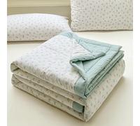 DOTBUY-SHOP Colcha Boutí Cubrecama de Dos Caras Suave Ligero y Transpirable,100% Algodón, Cama Multiusos para Primavera y Verano, Colchas para Cama 90 120 150 180 (Blanco Azulado,180x220cm)