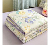 DOTBUY-SHOP Colcha Boutí Cubrecama de Dos/Singola Suave Ligero y Transpirable Bedspreads/Quilts Cama Multiusos para Primavera y Verano Colchas (Morado-Blanco,150x200cm)