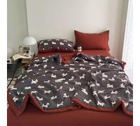 DOTBUY-SHOP Colcha Boutí Cubrecama de Dos/Singola, Suave Ligero y Transpirable Bedspreads/Quilts Cama Multiusos para Primavera y Verano Colchas (Schnauzer,200x230cm)