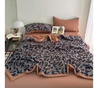 DOTBUY-SHOP Colcha Boutí Cubrecama de Dos/Singola, Suave Ligero y Transpirable Bedspreads/Quilts Cama Multiusos para Primavera y Verano Colchas (Estampado Leopardo,200x230cm)