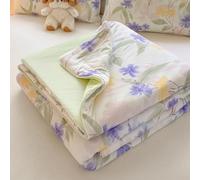 DOTBUY-SHOP Colcha Boutí Cubrecama de Dos/Singola Suave Ligero y Transpirable TOG 2,5 - Bedspreads/Quilts Cama Multiusos para Primavera y Verano Colchas, Manta Ligera (Verde Blanco,180x200cm)