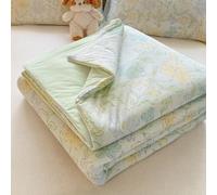 DOTBUY-SHOP Colcha Boutí Cubrecama de Dos/Singola Suave Ligero y Transpirable TOG 2,5 - Bedspreads/Quilts Cama Multiusos para Primavera y Verano Colchas, Manta Ligera (Flores Verdes,200x230cm)