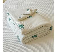 DOTBUY-SHOP Colcha Boutí Cubrecama de Dos Suave Ligero y Transpirable TOG 2,5 - Bedspreads/Quilts Cama Multiusos para Primavera y Verano Colchas (Cactus 5201,180x220cm)