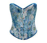 DOTBUY-SHOP Corset Mujer Cincher Bustiers Moldeadora Respirable Corsé Patrón de Flores Cinturilla Compresion para Entrenamiento Deporte Faja Lumbar Fitness y Ejercicio