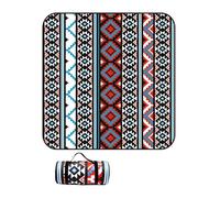 DOTBUY-SHOP Couverture de Pique Nique Imperméable 150x150cm Tapis de Plage Anti-Sable Léger Pliable Avec Sangle, pour Plage Camping PARC Voyages Jardin, Styles Artistiques (Geométrico,150x150cm)