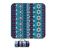 DOTBUY-SHOP Couverture de Pique Nique Imperméable 150x150cm Tapis de Plage Anti-Sable Léger Pliable Avec Sangle, pour Plage Camping PARC Voyages Jardin, Styles Artistiques (Hojas,150x150cm)