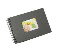 DOTBUY-SHOP DIY Album Fotos, Creatividad 40 Páginas Album Fotos para Pegar y Escribir, Viaje DIY Scrapbook Album de Fotos para Regalos de Boda Aniversario Bebé Cumpleanos (1PC,Gris Oscuro)