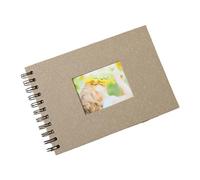 DOTBUY-SHOP DIY Album Fotos, Creatividad 40 Páginas Album Fotos para Pegar y Escribir, Viaje DIY Scrapbook Album de Fotos para Regalos de Boda Aniversario Bebé Cumpleanos (1PC,Caqui)