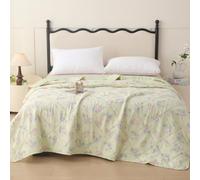 DOTBUY-SHOP Edredon Verano 2.5 TOG Cubrecama de 150x200cm 180x200cm 200x230cm, Suave Ligero Transpirable Bedspreads Quilts Cama Multiusos para Verano Colcha (Verde 04,200x230cm)