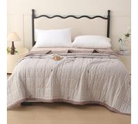 DOTBUY-SHOP Edredon Verano 2.5 TOG Cubrecama de 150x200cm 180x200cm 200x230cm, Suave Ligero Transpirable Bedspreads Quilts Cama Multiusos para Verano Colcha (Marrón 10,200x230cm)