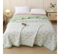DOTBUY-SHOP Edredon Verano 2.5 TOG Cubrecama de 150x200cm 180x200cm 200x230cm, Suave Ligero y Transpirable Bedspreads Quilts Cama Multiusos para Primavera y Verano Colcha (Verde Grisáceo,200x230cm)