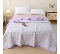 DOTBUY-SHOP Edredon Verano 2.5 TOG Cubrecama de 150x200cm 180x200cm 200x230cm, Suave Ligero y Transpirable Bedspreads Quilts Cama Multiusos para Primavera y Verano Colcha (Morado Claro,180x200cm)