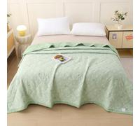 DOTBUY-SHOP Edredon Verano 2.5 TOG Cubrecama de 150x200cm 180x200cm 200x230cm, Suave Ligero y Transpirable Bedspreads Quilts Cama Multiusos para Primavera y Verano Colcha (Verde,150x200cm)