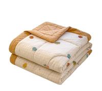 DOTBUY-SHOP Edredon Verano 2.5 TOG Cubrecama Suave Ligero y Transpirable Bedspreads Quilts Cama Multiusos para Primavera y Verano Colcha (Blanco Caqui 10,100x150cm)