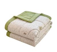 DOTBUY-SHOP Edredon Verano 2.5 TOG Cubrecama Suave Ligero y Transpirable Bedspreads Quilts Cama Multiusos para Primavera y Verano Colcha (Verde Retro 03,180x200cm)