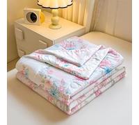DOTBUY-SHOP Edredon Verano 2.5 TOG Cubrecama Suave Ligero y Transpirable Bedspreads Quilts Cama Multiusos para Primavera y Verano Colcha (Flores Rosas,180x220cm)