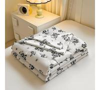 DOTBUY-SHOP Edredon Verano 2.5 TOG Cubrecama Suave Ligero y Transpirable Bedspreads Quilts Cama Multiusos para Primavera y Verano Colcha (Blanco y Negro,150x200cm)
