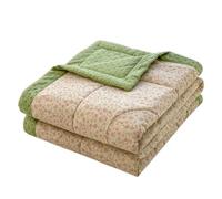 DOTBUY-SHOP Edredon Verano 2.5 TOG Cubrecama Suave Ligero y Transpirable Bedspreads Quilts Cama Multiusos para Primavera y Verano Colcha (Verde Caqui 02,180x200cm)