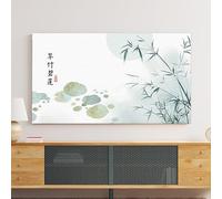 DOTBUY-SHOP Funda para TV Protector, Televisor Cubierta Antipolvo para Pantallas Planas Curvas, Pintura China Universal Elástico Funda para Smart Television (Bambú,55-65 pulgadas)