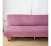 DOTBUY-SHOP Fundas Sofá Cama Sin Brazos, Color Puro Funda Sofá Elastizada Protectora para Sofá Cama Plegable Sin Reposabrazos, Extraíbles Lavables (190-230cm,Rosa)