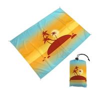 DOTBUY-SHOP Manta de Playa Impermeable Antiarena, Patrones de Verano Esterilla Pícnic de Portátil Plegable, Grande Toalla Playa para Viajes, Camping, Senderismo (Naranja,180x200cm)
