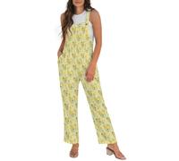 DOTBUY-SHOP Mono Mujer Verano Jumpsuit Estampado 3D (Flores,M)
