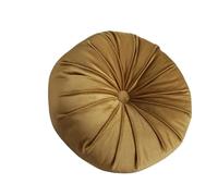 DOTBUY-SHOP Retro Cojines Sillas Jardin, Cojines Redondos Terciopelo Cojines de Asiento para Sillas de Terraza Cocina Patio Balcón Salón, Decoración Interior (35X35cm,Amarillo)