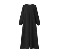 DOTBUY-SHOP Vestido Musulmán Mujer Ramadán Prenda de Oración Islámico de Manga Larga Vestidos Largo Musulmanes Abaya Cubierta Completa Túnica Turquía Oriente Medio S-5XL (A59 Negro,XL)