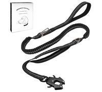 Dote on Correa táctica para perro con asas acolchadas de 4.5 a 6.3 pies que absorbe los golpes, correa reflectante resistente, diseño fuerte sin tirones, mosquetón de metal, cinturón de seguridad para