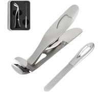Dotmalls Cumuul ClipMaster Pro - Cortaúñas ergonómico con cabeza en ángulo para personas mayores, Dotmalls Hilipert, cortaúñas Sherum Clipmaster Pro, cortaúñas para personas mayores (plata)