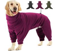 Dotoner Abrigo de Forro Polar cálido de Cuatro Patas para Perro,Abrigo de Invierno para Perro,Resistente al Viento,Cuerpo Completo,Acogedor Pijama Traje para pequeños,medianos y
