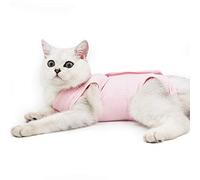 Dotoner Traje de recuperación Profesional para heridas Abdominales o Enfermedades de la Piel, Alternativo para Gatos y Perros, después de la cirugía, Ropa para el hogar（Rosa,S
