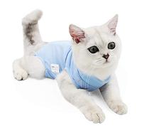 Dotoner Traje de recuperación Profesional para heridas Abdominales o Enfermedades de la Piel, Alternativo para Gatos y Perros, después de la cirugía, Ropa para el hogar（Azul，L