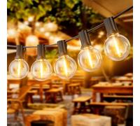 Dotrvmp Guirnalda Luces Exterior 60M G40 Guirnaldas Luminosas de Exterior LED Extensible Cadena de Luces IP45 Impermeable con E12 LED Blanco Cálido 2700K Para Jardín Patio Cafe Bod