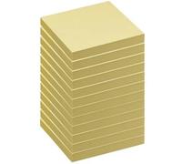 Dots - 12 Blocks of Points Recycled Yellow Sticky Notes 7.5 x 7.5 cm