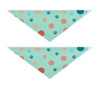 Dots and Paw Prints Pet Good Breathability 2 piezas para disfraces de festivales de mascotas de varios tamaños, 20 x 7 3 pulgadas