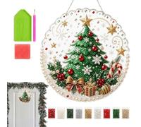 Dottduya Adornos navideños de arte de perlas 2D acrílico decoración del árbol de Navidad