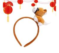 Dottduya Diadema de Caballo para el Año Nuevo - Tocado de Peluche de Dibujos Animados y Adorable,Tocado De Caballo Para Damas | para Fiesta de Maquillaje Halloween Cosplay Teatro Navidad y Eventos