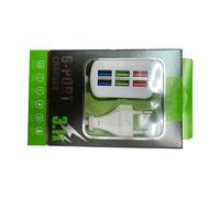 Dottduya Estación de Carga USB, concentrador de Carga USB, Cargador Hub USB 6 Puertos, Estación de Carga de Escritorio con Cable de extensión de 1m/3,28 pies, Accesorios de Viaje para teléfono,