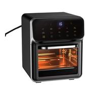 Dottduya Freidora de aire caliente, horno de tostadora combinado, horno tostador de cocina con freidora de aire caliente, 15 litros, gran ventana, tamaño familiar, dispositivo de 2 niveles, para pizza