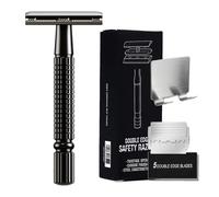 Dottduya Mastros de seguridad para hombres, maquinillas de afeitar de seguridad, Recortadora de barba de doble filo, Maestría para afeitar y cómodo, rasurador manual con 5 recargas para preparación