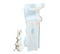 Dottduya Molde de Conejo de Silicona - Molde para Hacer Velas | de Conejo de Silicona,para Resina, Yeso, Arcilla, Cumpleaños, Decoración del Hogar, Celebraciones