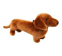 Dottduya Peluche de Perro, Realista, 19 cm de Alto, Perro de Peluche Suave con Collar, Juguete Realista para niños y Amantes de los Perros, Figura Decorativa de Perro como Regalo y
