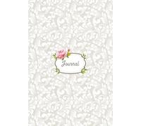 Dotted Journal for Writing and Drawing White Damask Frame - for Work & Note Pocket size 6x9 Office, Home, School, Sketchbook