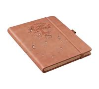 Dotted Journal, Leather Hardcover Notebook, Bullet Writing Journal | Cuaderno de viñetas, organizador de planificador de escritura, diario de cuero para planificación de notas, rastreo, escuela